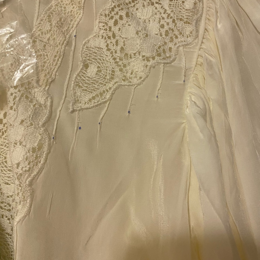 FARM Rio Women's Off White Lace Blouse Size M - Picture 6 of 12